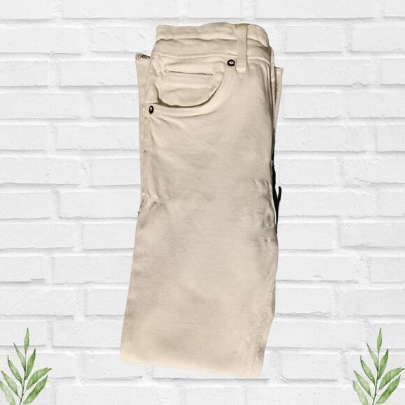 Stylish Zara White Bootcut Women's Jeans Size 4 Raw Hem - Picture 6 of 14